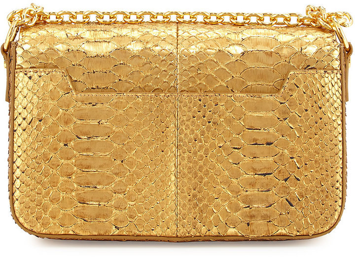 Tom Ford Natalia Medium Python Crossbody Bag Gold, $3,790, Neiman Marcus