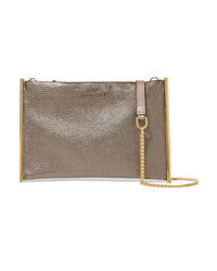 Chloé Roy Small Metallic Textured Leather Shoulder Bag