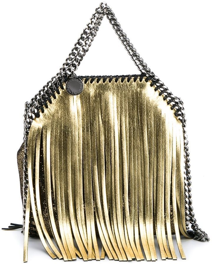 Stella McCartney Falabella Tiny Fringe Faux Leather Bag, $476 |  farfetch.com | Lookastic