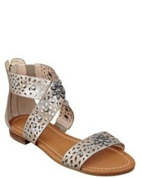 GUESS Achi Perforated Crisscross Sandals