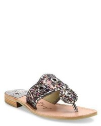 Jack Rogers Cleo Sparkle Leather Slides