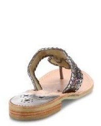 Jack Rogers Cleo Sparkle Leather Slides