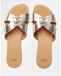 Asos Collection Frost Leather Mule Sandals