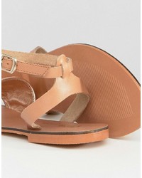 Asos Fudge Leather Flat Sandals