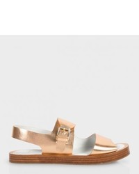 Paul Smith Gold Leather Ilse Platform Sandals