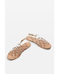 Topshop Held Up Leather Knot Sandals