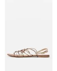Topshop Held Up Leather Knot Sandals