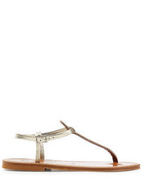 K. Jacques Kjacques Metallic Leather Sandals