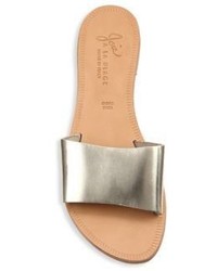 Joie Lacey Metallic Leather Slides