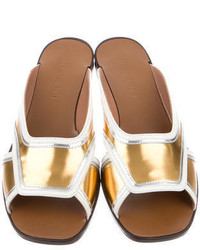 Marni Metallic Slide Sandals W Tags