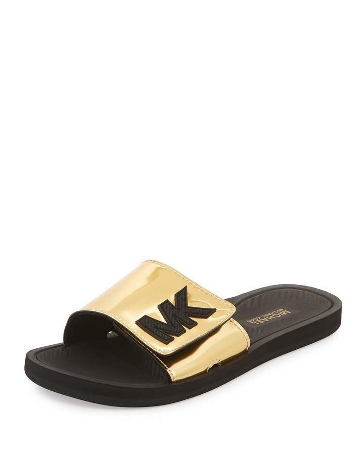 mk gold sandals