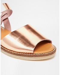 Aldo rose gold shops flat sandals