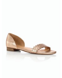 Talbots Luciana Perforated Scalloped Metallic Sandals