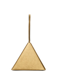 Saint Laurent Gold Pyramid Triangle Box Bag