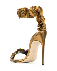 Brian Atwood 3d Flower Detail Sandals