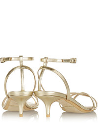 Burberry Shoes Accessories Metallic Leather Sandals
