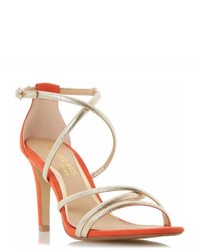 Head Over Heels By Dune Maggda Silver Strappy Color Pop High Heel Sandal