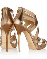 Jimmy Choo Collar Mirrored Leather Sandals
