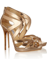 Jimmy Choo Collar Mirrored Leather Sandals