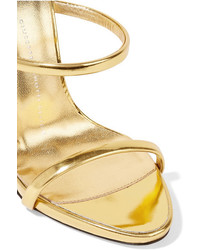 Giuseppe Zanotti Harmony Metallic Leather Sandals Gold