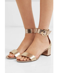 Jimmy Choo Jaimie 40 Metallic Leather Sandals, $325 | NET-A-PORTER