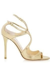 Jimmy Choo Lang Mirror Leather Sandals