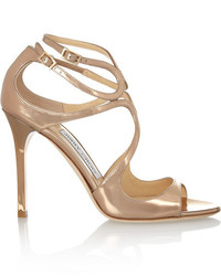 Jimmy Choo Lang Mirrored Leather Sandals
