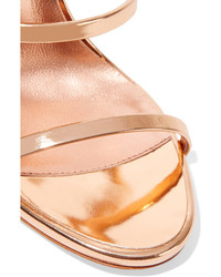 Giuseppe Zanotti Mirrored Leather Sandals Rose Gold