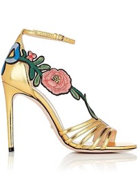 Gucci Ophelia Leather Ankle Strap Sandals