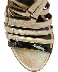 Antonio Berardi Rupert Sanderson Sonnet Holographic Leather Sandals