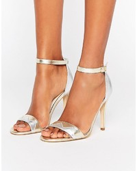 Terry De Havilland Zig Barely There Leather Heeled Sandals