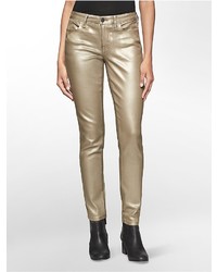 Gold Leather Jeans
