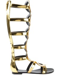 analog Garanti erotisk Giuseppe Zanotti Design Metallic Gladiator Sandals, $2,350 | farfetch.com |  Lookastic