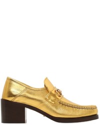 Gucci 55mm Vegas Metallic Leather Loafers