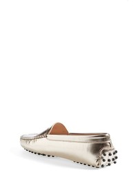 Tod's Gommini Metallic Leather Penny Loafer