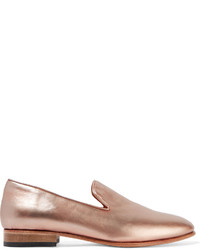 Dieppa Restrepo Sold Out Leon Metallic Leather Slippers