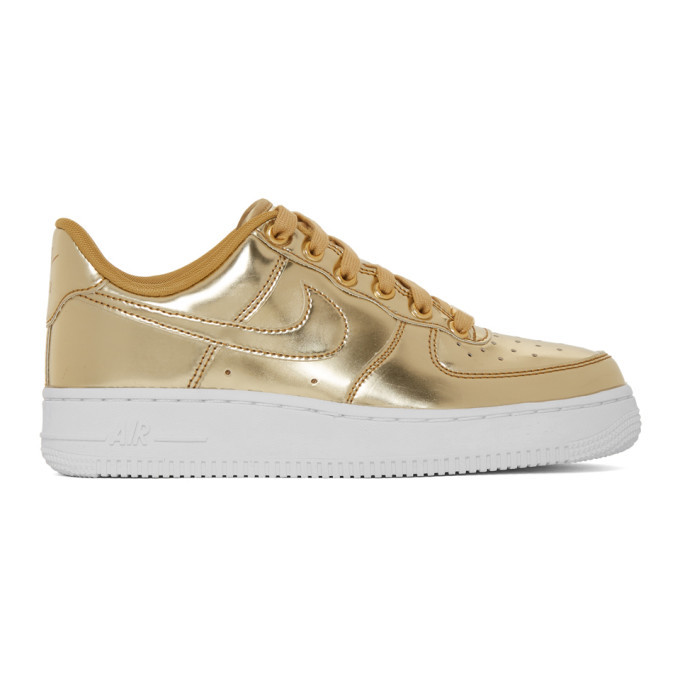 Nike Gold Air Force 1 Sp Sneakers, $195 | SSENSE | Lookastic
