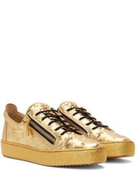 Giuseppe Zanotti Gold Pyramid Frankie Sneakers