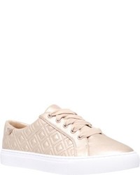 Tory Burch Marion Metallic Leather Low Top Trainers
