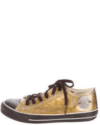 Thomas Wylde Metallic Lace Up Sneakers