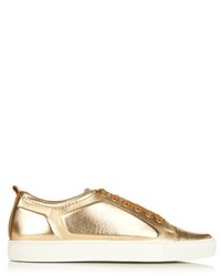 Lanvin Metallic Leather Low Top Trainers