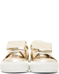 Acne Studios Ssense Gold Leather Adriana Sneakers