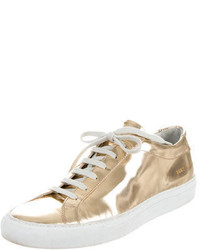 Woman By Common Projects Metallic Low Top Sneakers