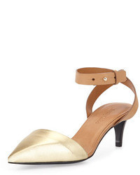 See by Chloe Ankle Wrap Dorsay Pump Gold