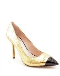 Vince Camuto Harty 2 Gold Leather Pumps Heels Shoes