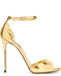 Women's Gold Sandals by Dolce \u0026 Gabbana 