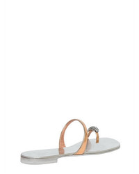 Giuseppe Zanotti Design 10mm Jeweled Ring Mirror Leather Sandals
