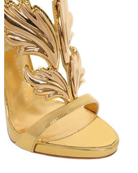 Giuseppe Zanotti Design 120mm Leaf Mirror Leather Sandals