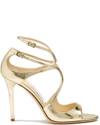 Jimmy Choo Lang 100mm Leather Sandals