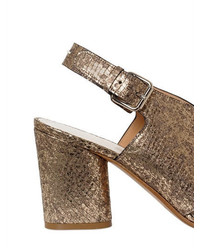 Maison Margiela 50mm Laminated Metallic Leather Sandals